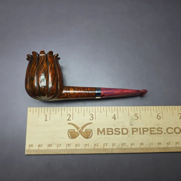 Andrey Kharitonov Smooth Tulip w/ Silver Handmade Briar Pipe, New - Image 10