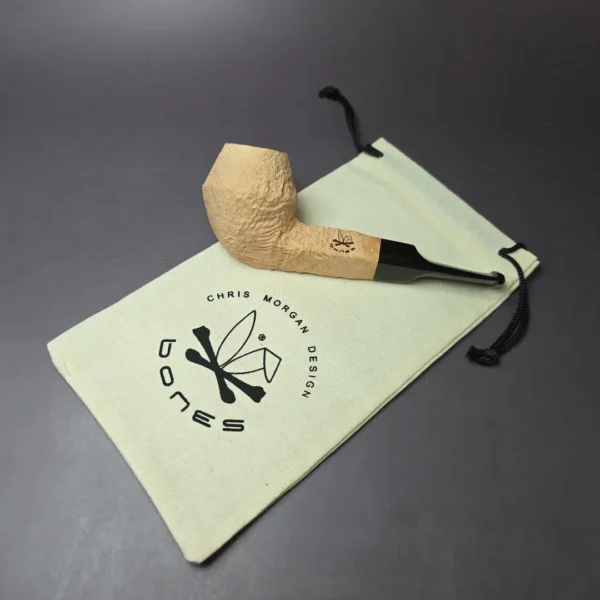 Morgan Bones Sandblasted Bulldog Briar Pipe, New - Image 10