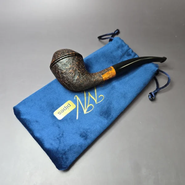 Mina Pipes Sandblasted Rhodesian Estate Briar Pipe, Unsmoked - Image 10