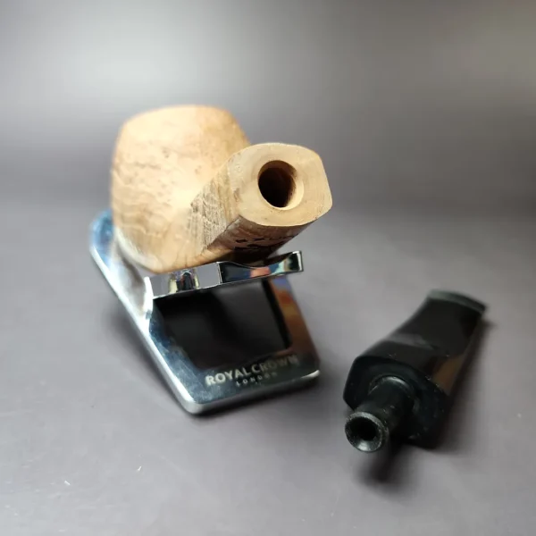 Morgan Bones Sandblasted Panel Shank Apple Briar Pipe, New - Image 10