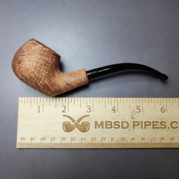 Morgan Bones Sandblasted Demi-warden Estate Briar Pipe, New - Image 10
