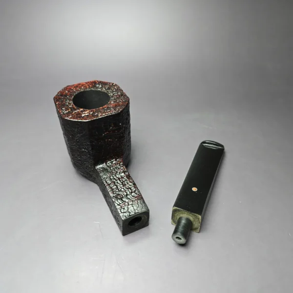 Ashton Achievement ELX Sandblasted Panel Estate Briar Pipe, Unsmoked - Image 11