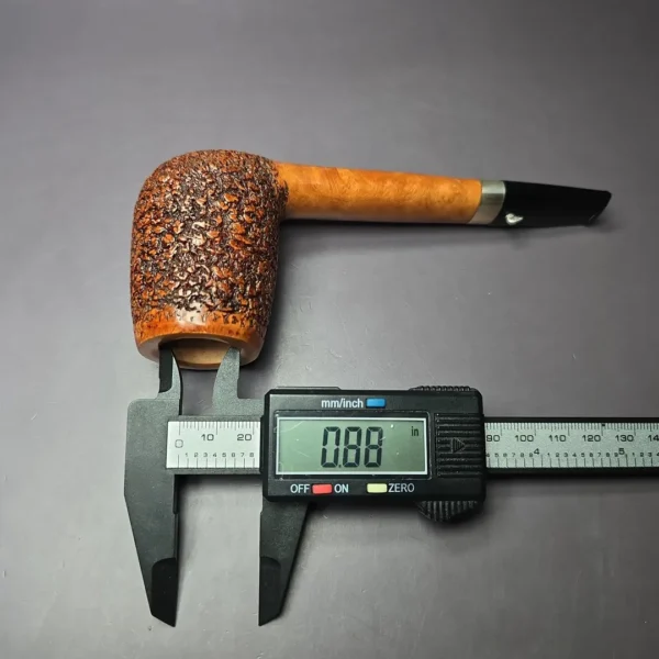 L'Anatra XL Partially Rusticated Canadian w/ Silver Estate Briar Pipe, Unsmoked - Image 11