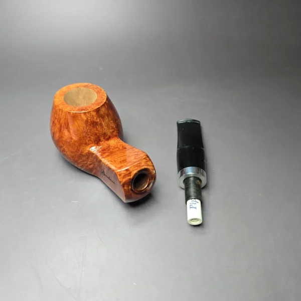 Giordano Lucca 0 Smooth Panel Shank Brandy Estate Briar Pipe, Unsmoked, 9mm - Image 11