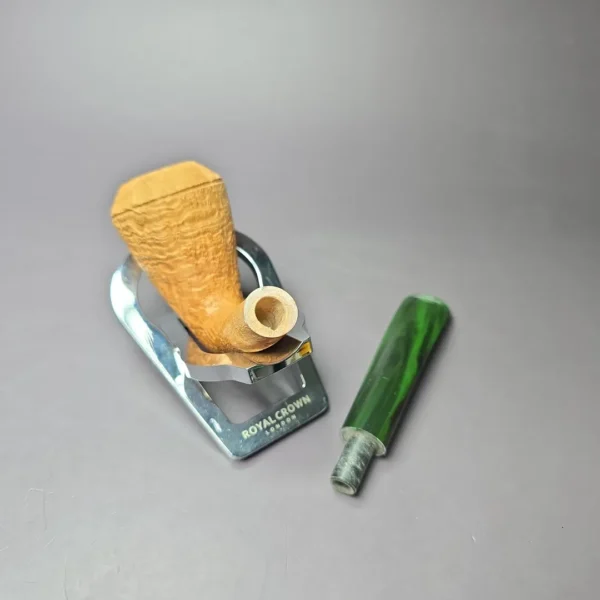 Sean Reum Sandblasted Stack Rhodesian Handmade Briar, Pipe New - Image 11