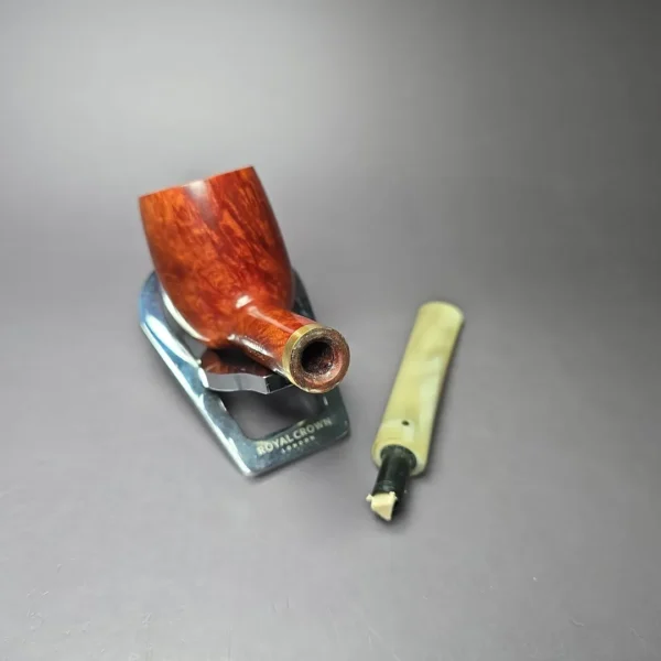 Savinelli Punto Oro 114 KS Smooth Billiard w/ Gold Estate Briar Pipe, Unsmoked, 6mm - Image 11