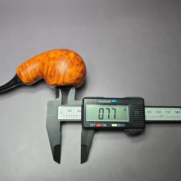Chacom Reverse Calabash Orange Smooth Apple Briar Pipe, New - Image 11