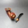 HS Studio XL Sandblasted Horn Sitter Estate Briar Pipe, Unsmoked - Image 11