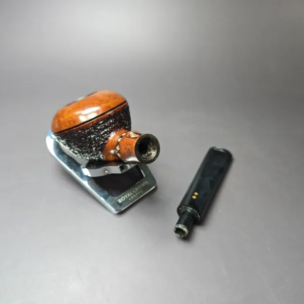 Radice Rind Squat Rhodesian w/ Faux Bamboo Estate Briar Pipe, Italian Estates - Image 11