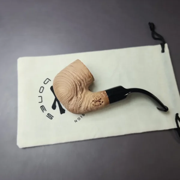Morgan Bones Sandblasted Bent Billiard Briar Pipe New - Image 11