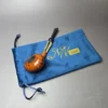 Mina Pipes Smooth Squat Tomato w/ Horn Estate Briar Pipe, Unsmoked - Image 11