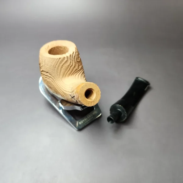 Morgan Bones Sandblasted Bent Apple Briar Pipe, New - Image 11