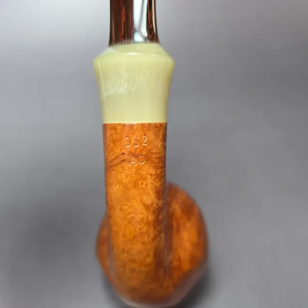 Rainer Barbi AC Grade Smooth Apple w/ Horn Estate Briar Pipe, Unsmoked - Image 11