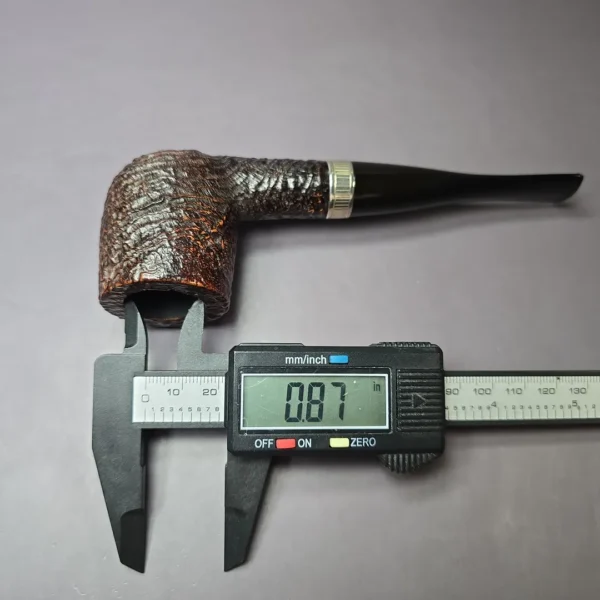 Tudor Bark by Les Wood Sandblasted Billiard Estate Briar Pipe, English Estates - Image 11