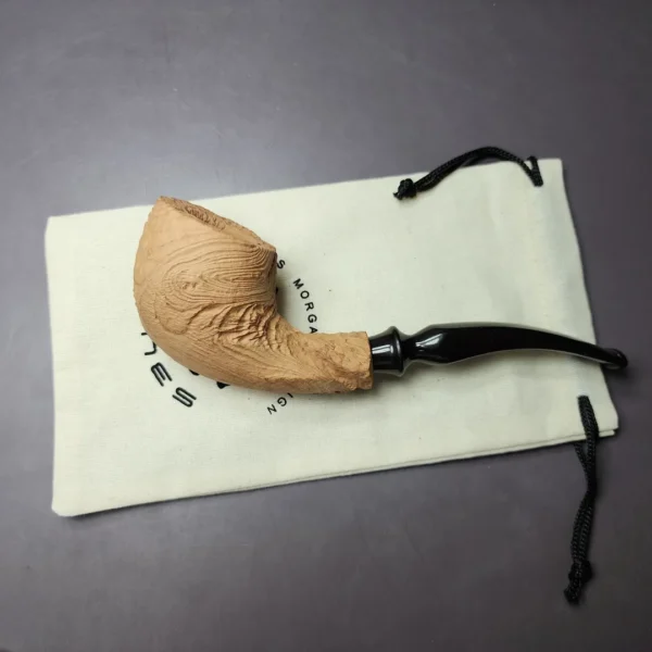 Morgan Bones Sandblasted Horn Briar Pipe, New - Image 11