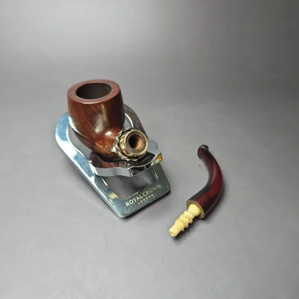 Pre-Kaywoodie KBB Blue Line Bakelite Smooth Bent Billiard Estate Briar Pipe, Unsmoked - Image 11