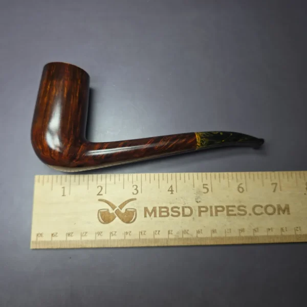 JT Cooke 2001 Magnum Smooth 1/4 Bent Stack Estate Briar Pipe, Unsmoked - Image 11