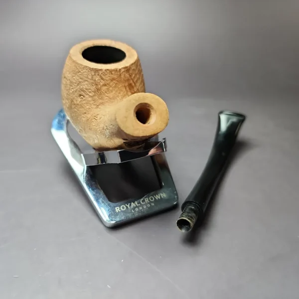 Morgan Bones Sandblasted Demiwarden Apple Briar Pipe, New - Image 12