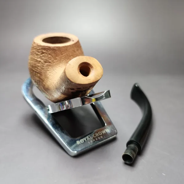 Morgan Bones Sandblasted Demi-warden Estate Briar Pipe, New - Image 12