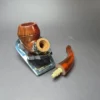 19th c. CPF Best Make w/ Amber Stem Rhodesian Estate Briar Pipe, Unsmoked - Image 12