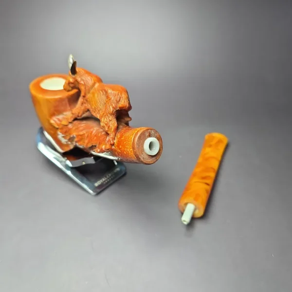 MBSD Meerschaum Masters by Karahan, XL Mountain Goat, Block Meerschaum Pipe, New - Image 12