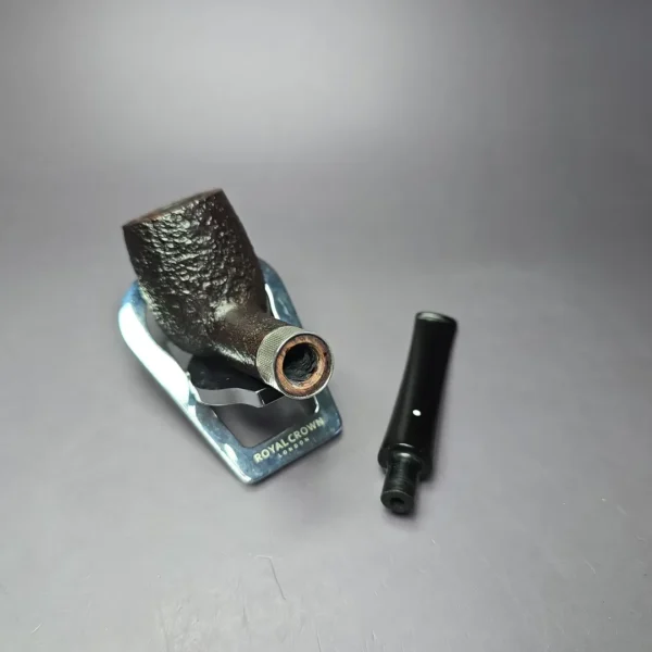 Dunhill 1980 Shell 4103 Billiard w/ Silver Estate Briar Pipe, English Estates - Image 12