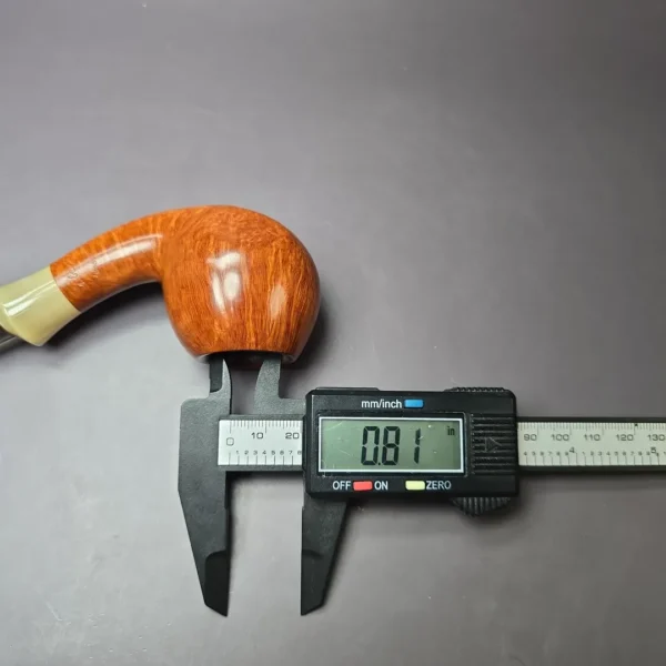 Rainer Barbi AC Grade Smooth Apple w/ Horn Estate Briar Pipe, Unsmoked - Image 13