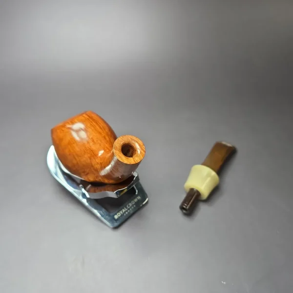 Rainer Barbi AC Grade Smooth Apple w/ Horn Estate Briar Pipe, Unsmoked - Image 14