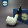 MBSD Meerschaum Deluxe Rusticated Billiard Block Meerschaum Pipe, Briar-Mortise, New