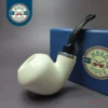 MBSD Meerschaum Silver Reverse Calabash Stubby Rhodesian Block Meerschaum Pipe