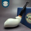 MBSD Meerschaum Deluxe Smooth Fish Block Meerschaum Pipe, Briar-Mortise, New