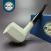 MBSD Meerschaum Deluxe Large Panel Smooth Block Meerschaum Pipe, Briar-Mortise
