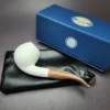 MBSD Meerschaum Deluxe Rusticated Apple Block Meerschaum Pipe, Briar-Mortise - Image 2