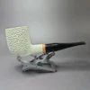 MBSD Meerschaum Deluxe Rusticated Billiard Block Meerschaum Pipe, Briar-Mortise, New - Image 2
