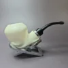MBSD Meerschaum Silver Reverse Calabash Stubby Rhodesian Block Meerschaum Pipe - Image 2