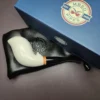 MBSD Meerschaum Deluxe Smooth Fish Block Meerschaum Pipe, Briar-Mortise, New - Image 2