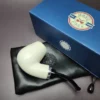 MBSD Meerschaum Silver Reverse Calabash Brandy Block Meerschaum Pipe, New - Image 2