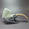 MBSD Meerschaum Deluxe Silver Lattice Peewit Block Meerschaum Pipe, Briar-Mortise - Image 3