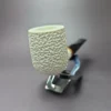 MBSD Meerschaum Deluxe Rusticated Billiard Block Meerschaum Pipe, Briar-Mortise, New - Image 3