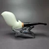 MBSD Meerschaum Deluxe Smooth Fish Block Meerschaum Pipe, Briar-Mortise, New - Image 3