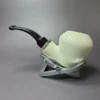MBSD Meerschaum Silver Reverse Calabash Stubby Rhodesian Block Meerschaum Pipe - Image 4