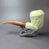 MBSD Meerschaum Deluxe Floral Rhodesian Block Meerschaum Pipe Briar-Mortise, 9mm - Image 5