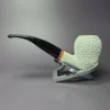 MBSD Meerschaum Deluxe Rusticated Pear Block Meerschaum Pipe, Briar-Mortise - Image 5