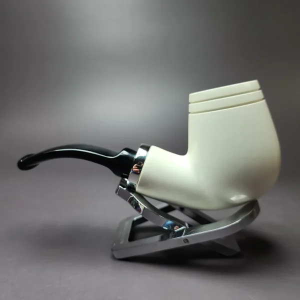 MBSD Meerschaum Silver Reverse Calabash Brandy Block Meerschaum Pipe, New - Image 5