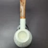 MBSD Meerschaum Deluxe Rusticated Apple Block Meerschaum Pipe, Briar-Mortise - Image 6