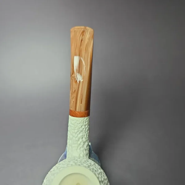 MBSD Meerschaum Deluxe Rustic Brandy Block Meerschaum Pipe, Briar-Mortise - Image 6