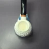MBSD Meerschaum Deluxe Rusticated Pear Block Meerschaum Pipe, Briar-Mortise - Image 6