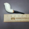 MBSD Meerschaum Deluxe Smooth Fish Block Meerschaum Pipe, Briar-Mortise, New - Image 7