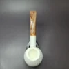 MBSD Meerschaum Deluxe Rusticated Apple Block Meerschaum Pipe, Briar-Mortise - Image 8