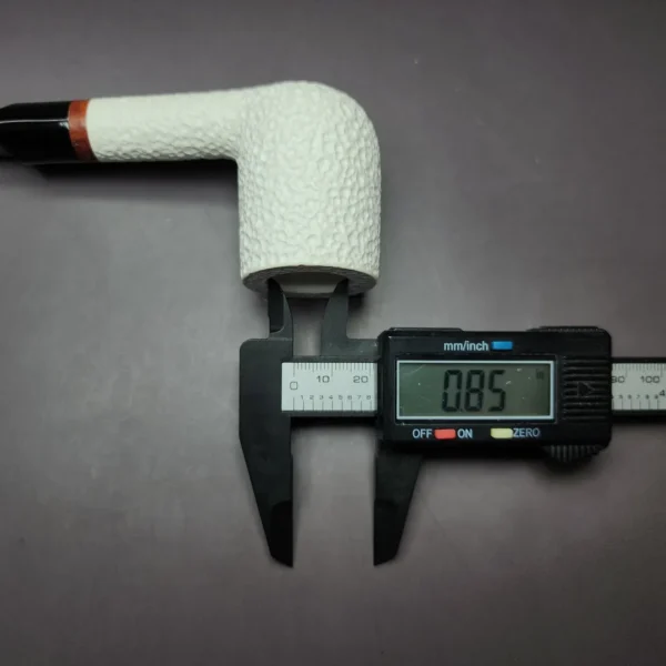 MBSD Meerschaum Deluxe Rusticated Lovat Block Meerschaum Pipe, Briar-Mortise - Image 8